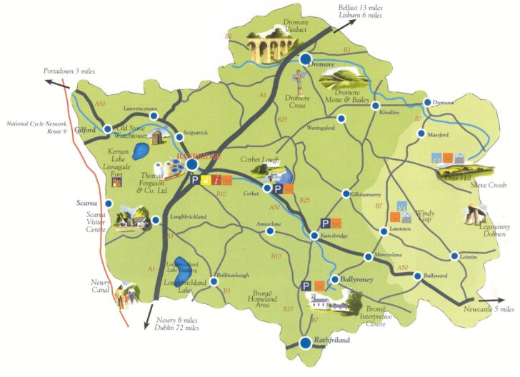 Map of Portadown Northern Ireland