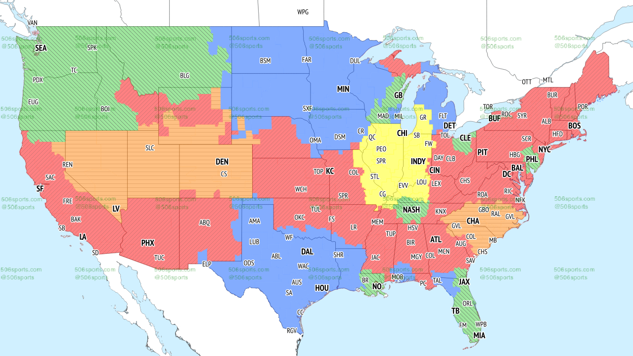 Nfl Tv Coverage Map Week 3: Complete Viewing Schedule For Fox, Cbs inside Nfl Coverage Map Week 3 2025 Printable