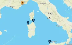 Nice To Italy Ferries - Book With Netferry in Map of Nice France and Italy