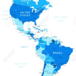 Nord  Und Südamerika Karte   Sehr Detaillierte Vektor Illustration Pertaining To Detailed Map Of North And South America