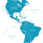 Nord  Und Südamerika Karte   Sehr Detaillierten Vektor Throughout Map Of North America And South America With Cities