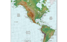 Nordamerika-Reisekarte, Markieren Sie Ihre Reisekarte intended for Topographic Map Of North And South America