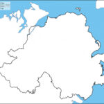 Nordirland, Karte, Kontur   Leere Karte Von Nordirland (Northern Regarding Blank Map Of Northern Ireland