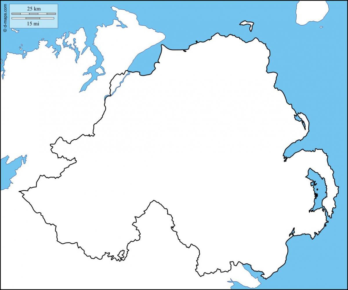 Nordirland, Karte, Kontur - Leere Karte Von Nordirland (Northern regarding Blank Map of Northern Ireland