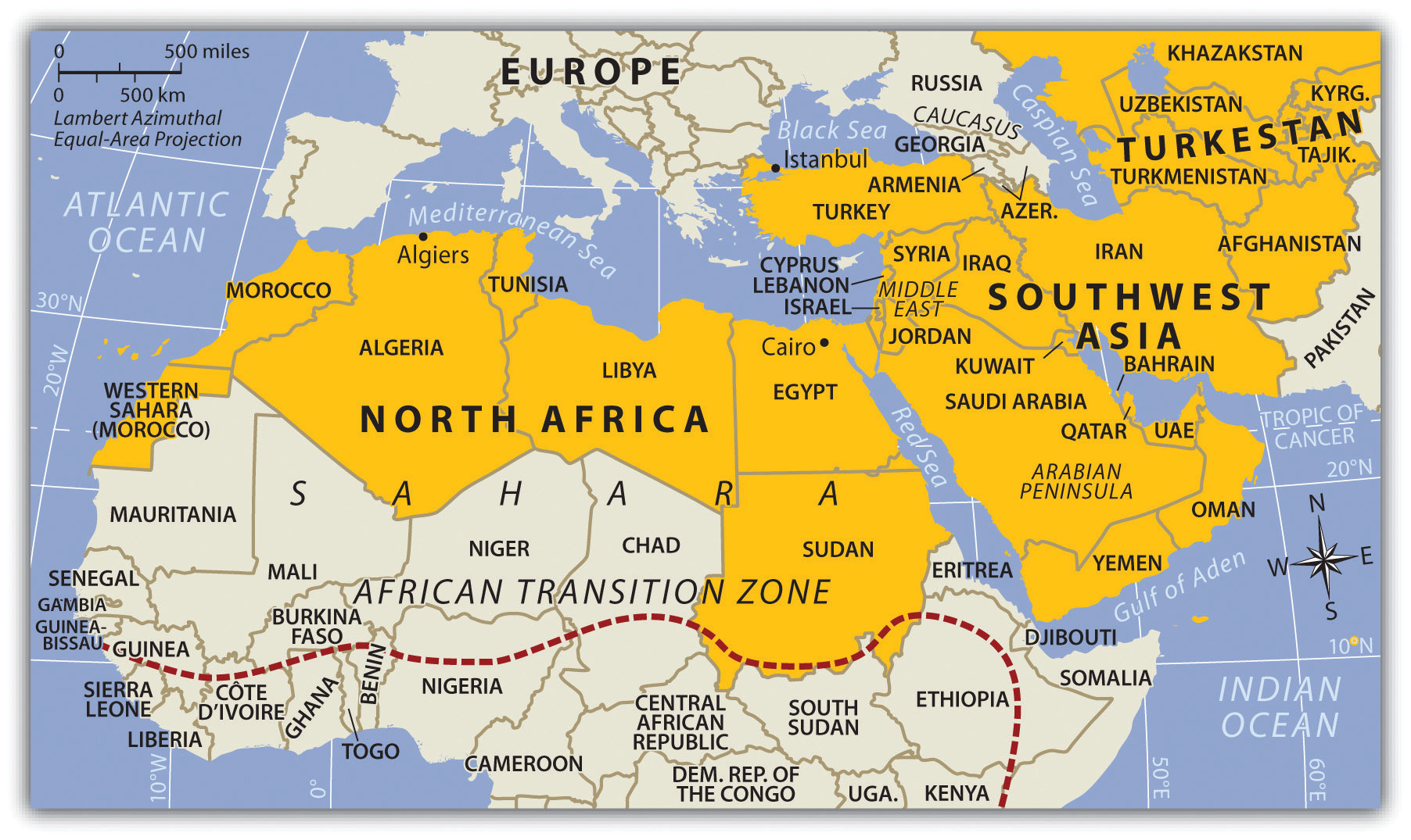 North Africa And Southwest Asia inside Map Of Europe Asia And Northern Africa