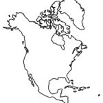 North America Blank Map And Country Outlines   Gis Geography For Map Of Western Hemisphere Blank