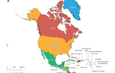 North America Labeled Map | Labeled Maps regarding Labeled Map of North America Printable