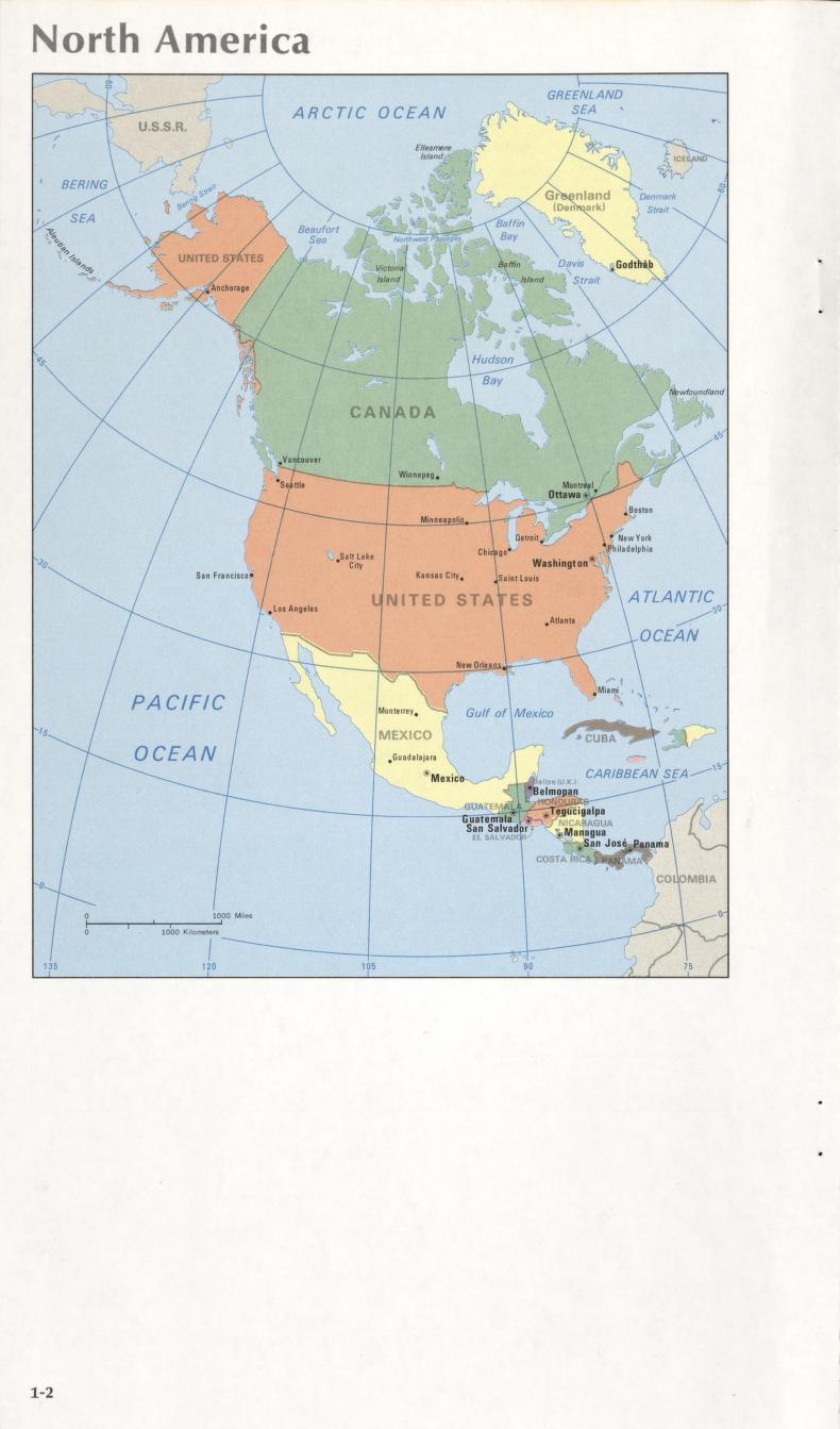 North America | Library Of Congress for Map of North Western Hemisphere