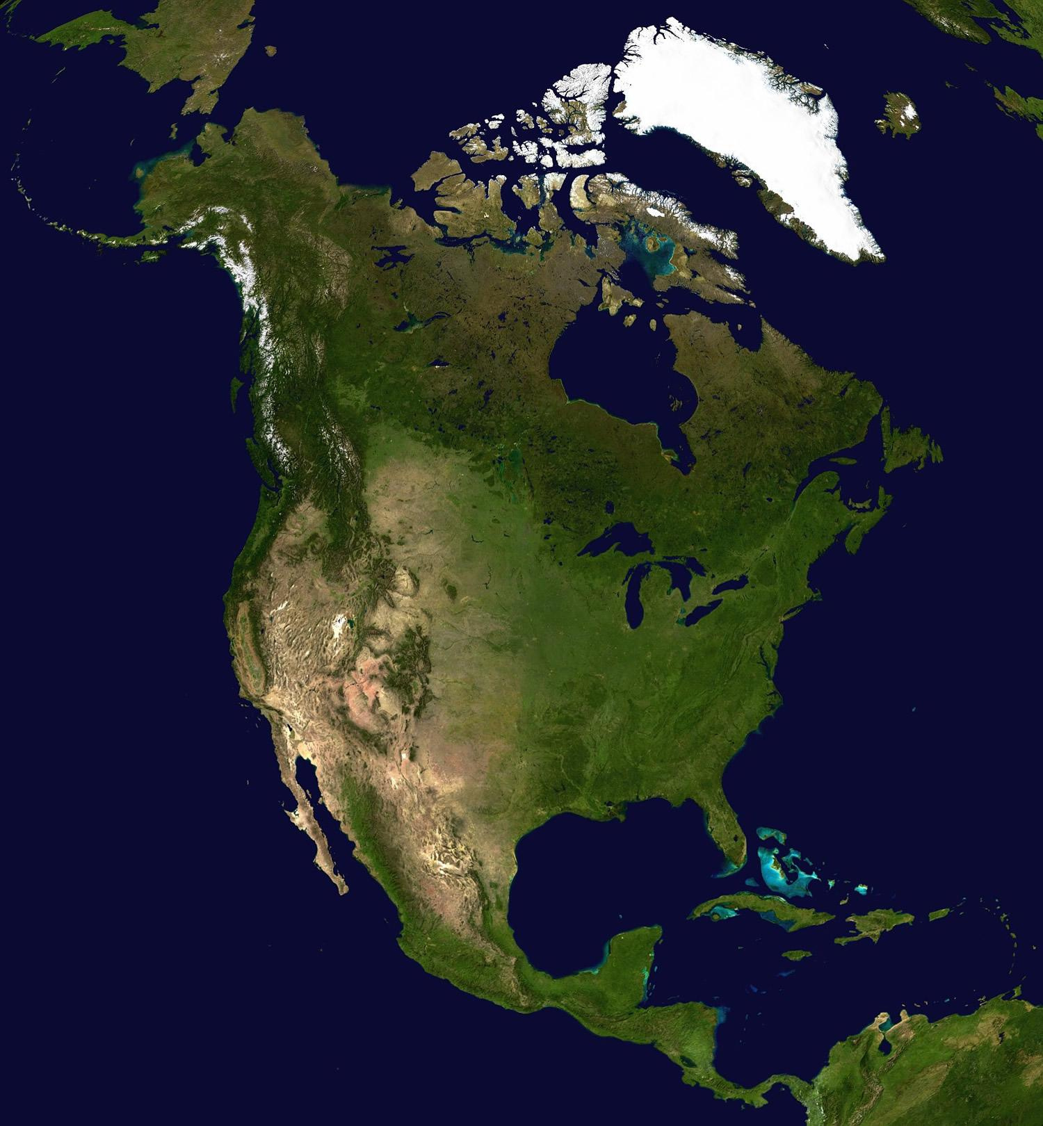 North America Map And Satellite Image inside Google Maps North And South America