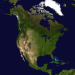 North America Map And Satellite Image With Google Map Of North And South America
