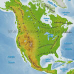 North America Physical Map – Freeworldmaps With North And South America Physical Map