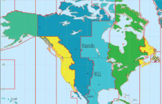 North America Time Zones With Cities &amp; States - Guide Of The World inside Map of North America and South America with Time Zones
