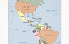North And South America. | Library Of Congress in Map of North and South America with Countries Labeled