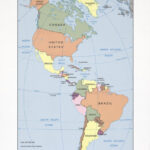 North And South America. | Library Of Congress With Regard To North And South America Geography Map