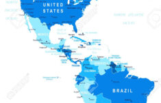 North And South America Map - Highly Detailed Vector Illustration intended for Free Map Of North And South America