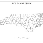 North Carolina Blank Map Inside Printable Map Of North Carolina Counties