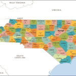 North Carolina Counties Mapmapsherpa   The Map Shop Within Printable Nc County Map With Cities