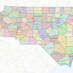 North Carolina County Map – Shown On Google Maps Intended For Printable Nc County Map With Cities