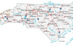 North Carolina Map - Cities And Roads - Gis Geography within Printable Nc County Map With Cities