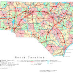 North Carolina Printable Map Throughout Free Printable Map Of North Carolina