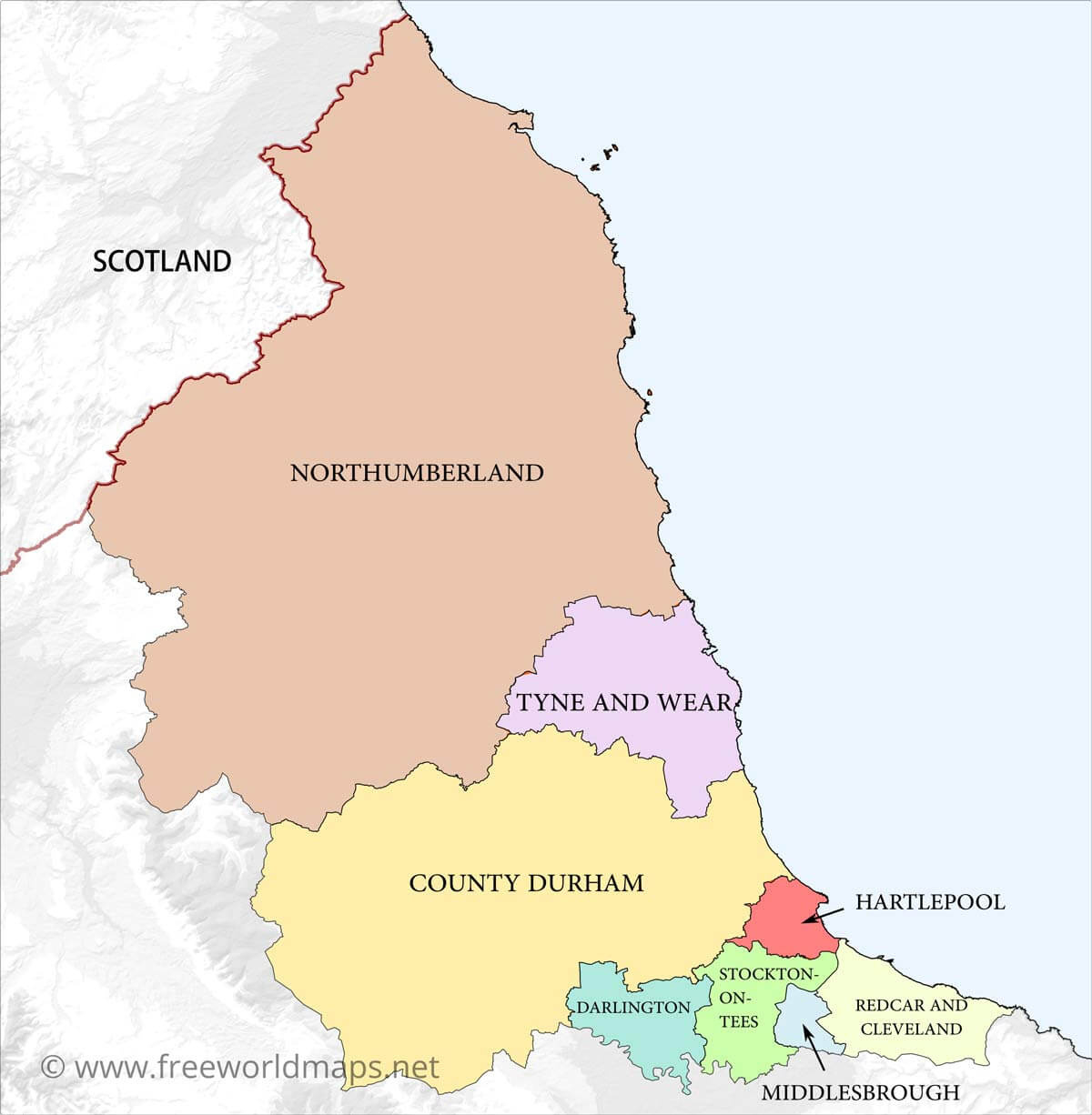north east england maps pertaining to map of north east england and scotland North East England Maps pertaining to Map Of North East England And Scotland