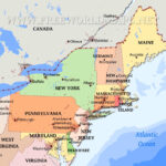 Northeastern Us Maps Regarding Printable Map Of East Coast Usa