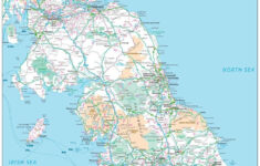 Northern England &amp; Southern Scotland - Planning Wall Map - 2024 in Map of Northern England and Scotland