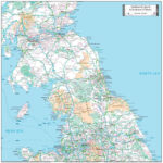Northern England & Southern Scotland   Planning Wall Map   2024 Regarding Tourist Map Of Scotland And England