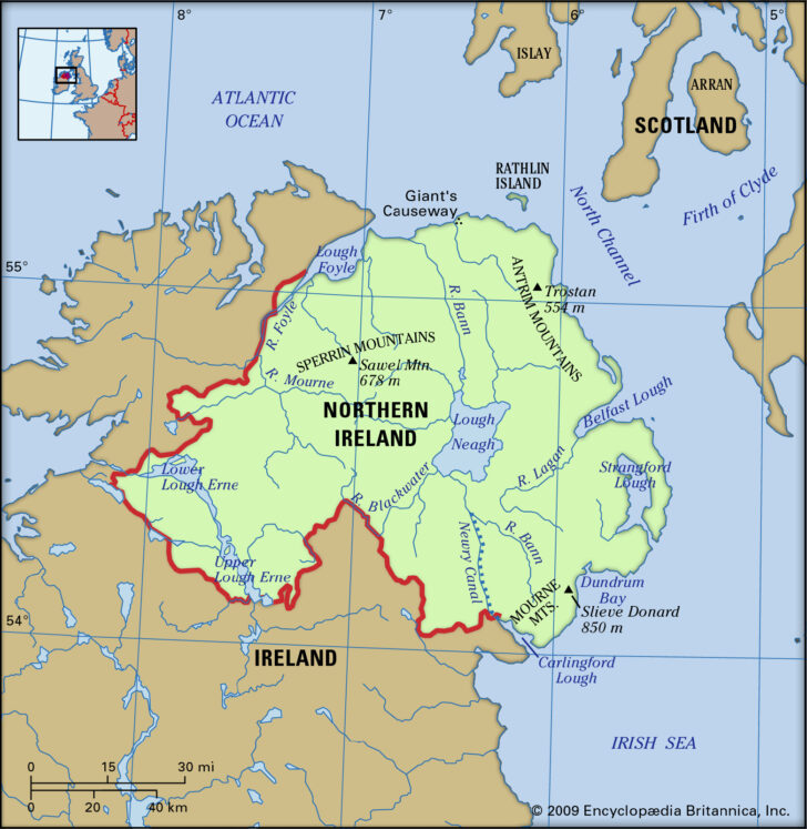 Rivers of Northern Ireland Map