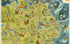 Northern Ireland Map Folder / Rowel Friers ; Tourist Information within Tourist Map Of Northern Ireland