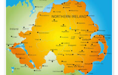 Northern Ireland - Map Printeditors Choice | Posterlounge with Map of Northern Ireland