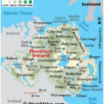 Northern Ireland Maps & Facts   World Atlas Inside Map Of Northern Ireland Coast