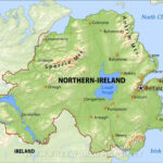 Northern Ireland Physical Map With Map Of Coleraine Northern Ireland