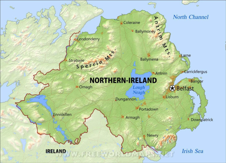 Map of Coleraine Northern Ireland