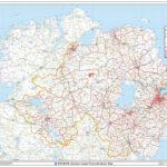 Northern Ireland Postcode Sector Wall Map (S14) Map Pertaining To Free Printable Postcode Map Of Northern Ireland