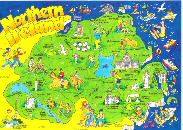 Tourist Map of Northern Ireland