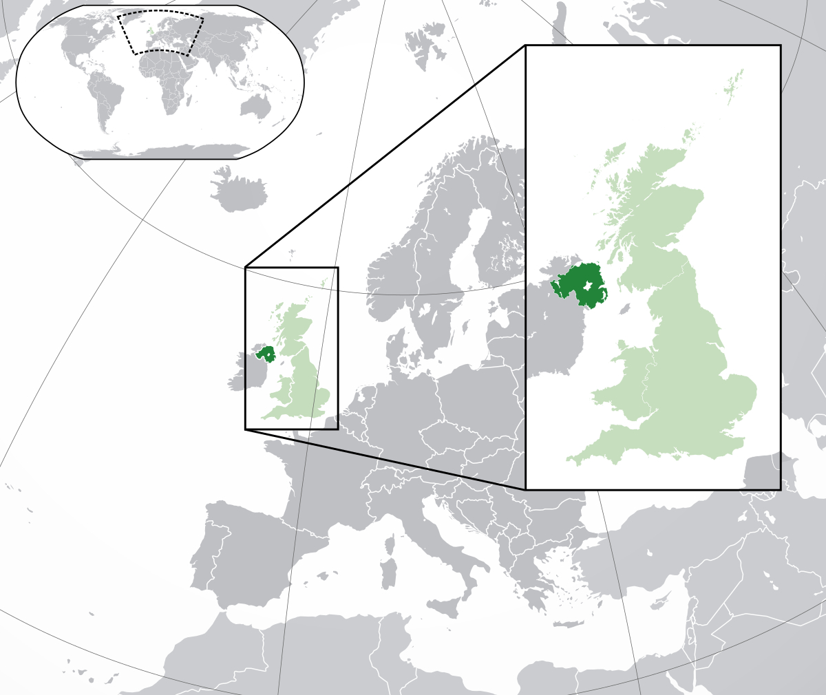 Northern Ireland - Wikipedia regarding Northern Ireland on Map of Europe