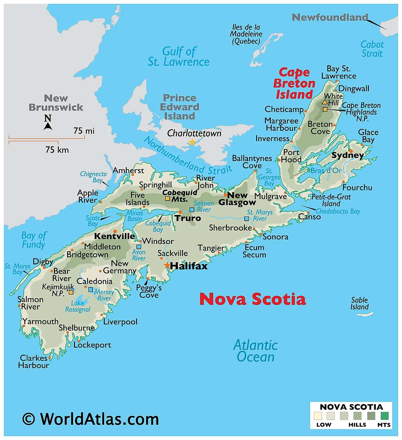 Nova Scotia Maps &amp;amp; Facts - World Atlas with regard to Printable Map of Nova Scotia Canada