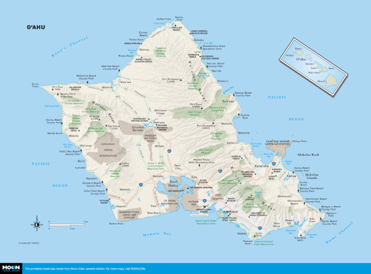 Free Printable Map of Waikiki Area