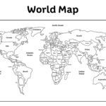 Objavte 54 Nápadov Na Tému Cesta Okolo Sveta Na Tejto Nástenke Na Regarding Black And White Printable World Map With Countries Labeled