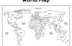 Objavte 54 Nápadov Na Tému Cesta Okolo Sveta Na Tejto Nástenke Na throughout Free Printable Black and White World Map with Countries Labeled