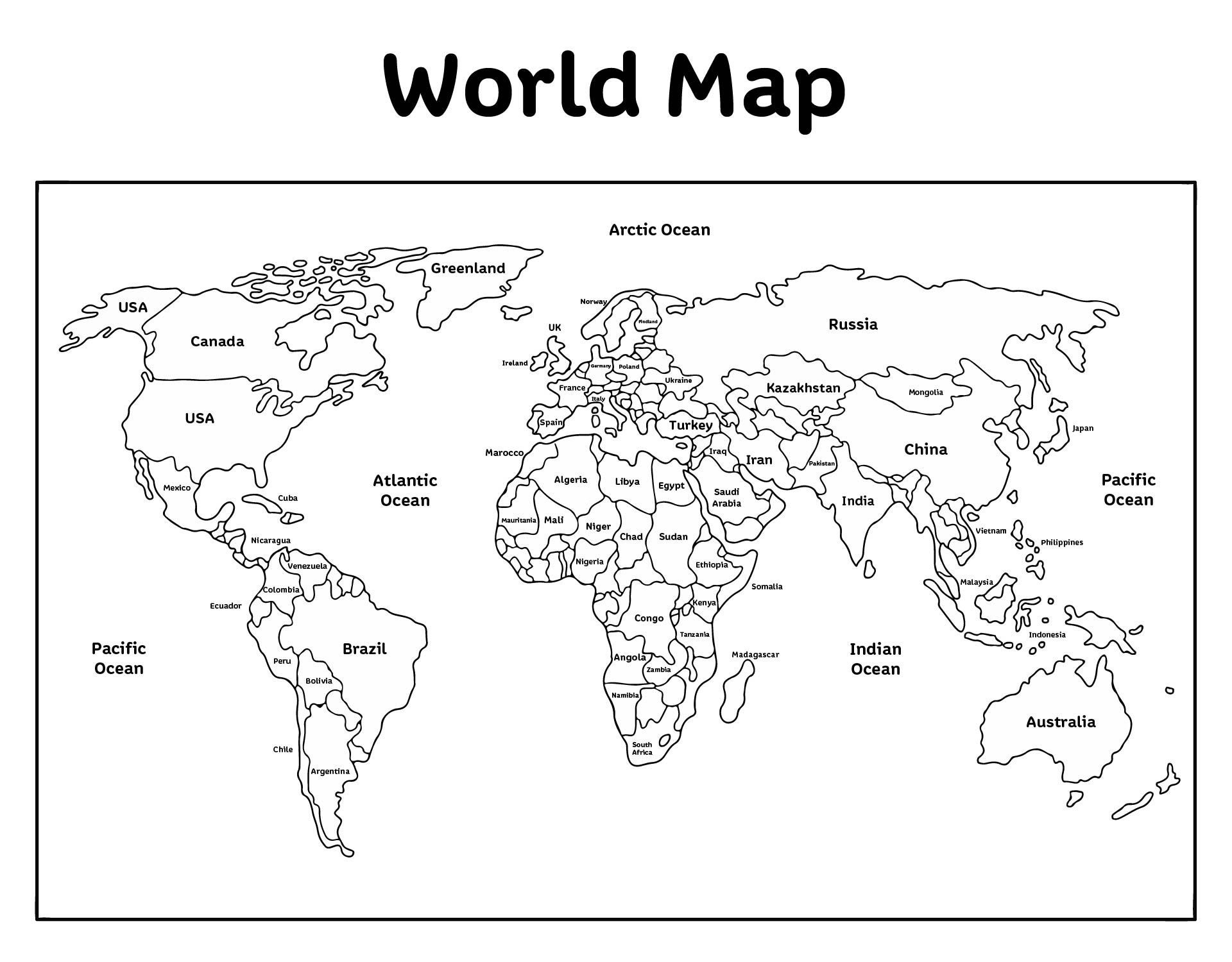 Objavte 54 Nápadov Na Tému Cesta Okolo Sveta Na Tejto Nástenke Na throughout Free Printable Black and White World Map with Countries Labeled