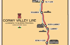 Oc] A Map Of The Conwy Valley Line : R/Wales with Llandudno And Conwy Map Of England