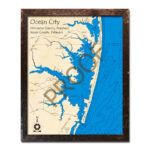 Ocean City, Md 3D Wood Maps | Maryland Nautical Wall Art Inside Ocean City Maryland Map Printable