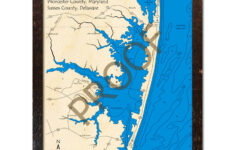 Ocean City, Md 3D Wood Maps | Maryland Nautical Wall Art inside Ocean City Maryland Map Printable