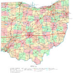 Ohio Printable Map Within Free Printable Map Of Ohio With Cities