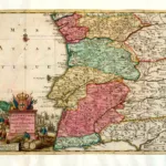 Old Antique Map Of Portugal,Pieter Van Der Aa. | Sanderus For Maps Of Portugal And Spain