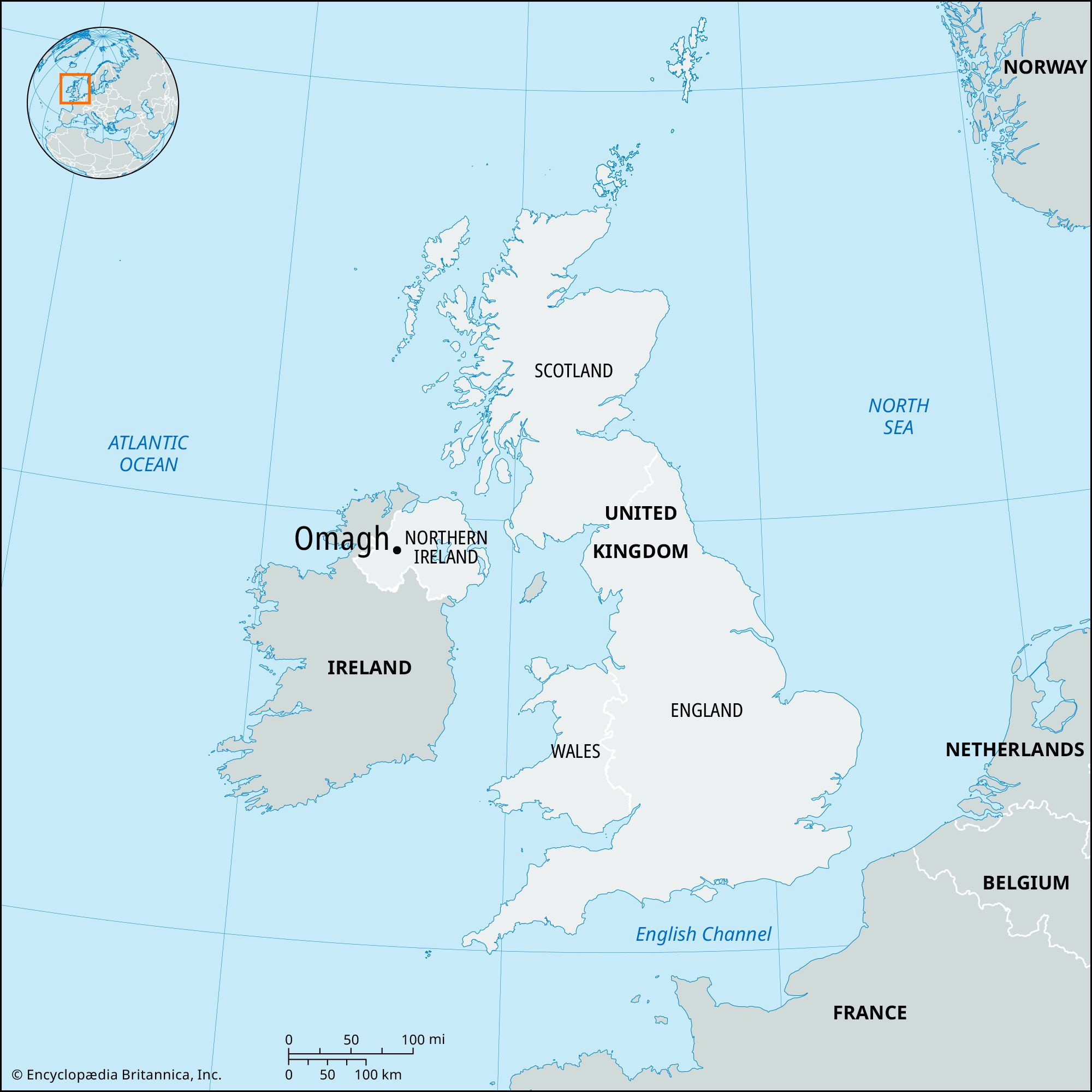 Omagh | Northern Ireland, Map, &amp;amp; Bombing | Britannica intended for Map of Omagh Northern Ireland