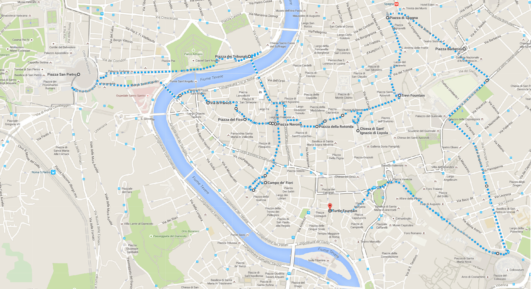 One Day In Rome: Walking Map With All The Highlights throughout Walking Map of Rome Italy