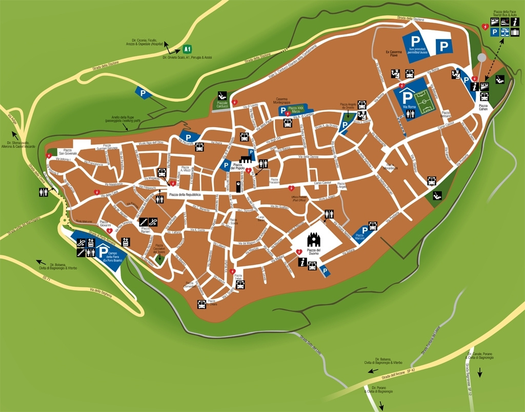 Orvieto Map: Get It And Discover Orvieto | Orvieto regarding Map Of Orvieto Umbria Italy
